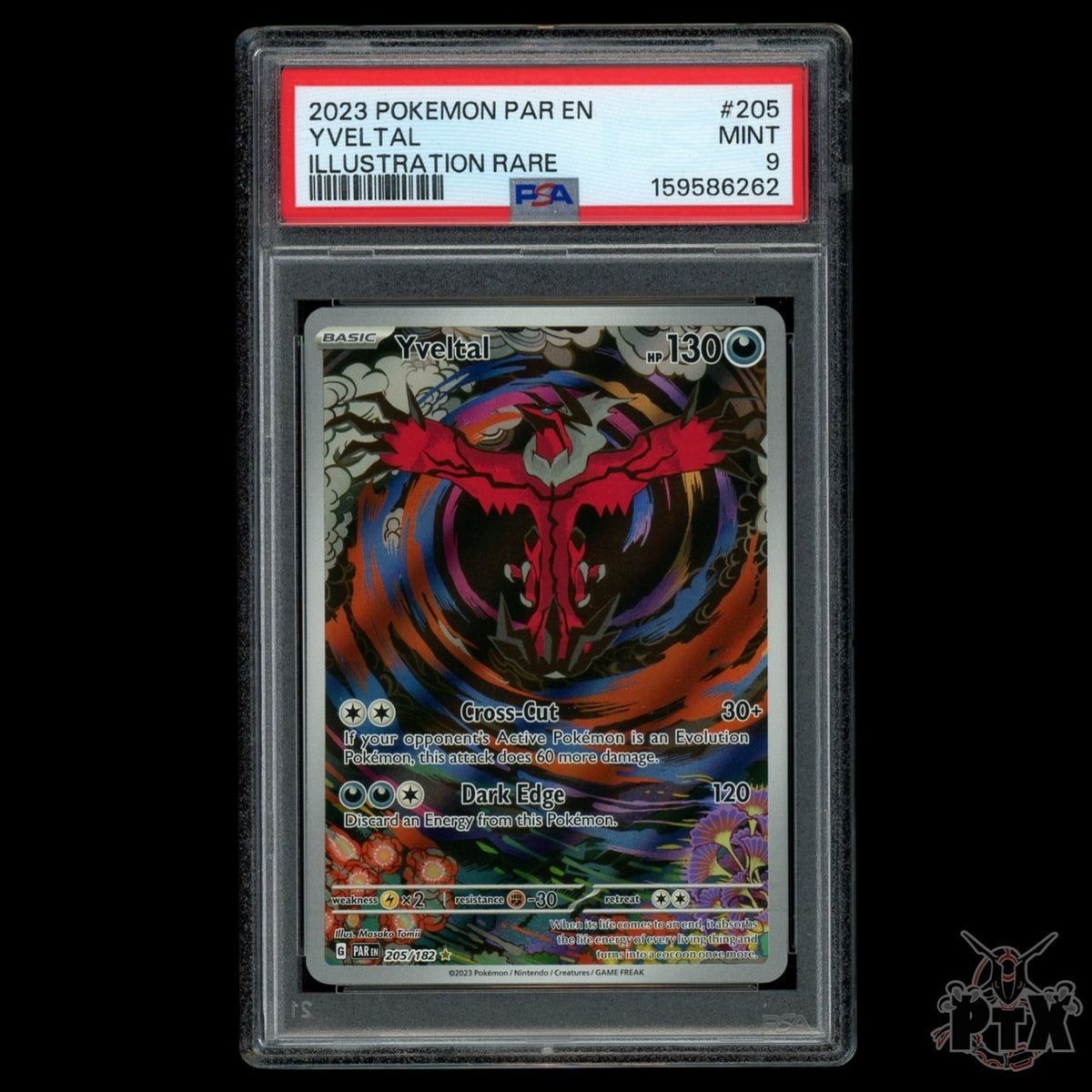 Yveltal 205/182 PSA 9 Paradox Rift Pokemon 2023