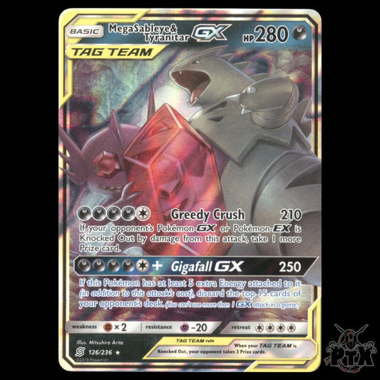 Mega Sableye & Tyranitar GX #126/236 Unified Minds NM/Near Mint Pokemon 2019