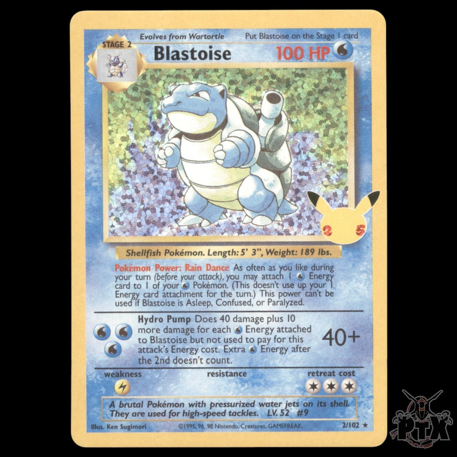 Blastoise #2/102 Celebrations NM/Near Mint Pokemon 2021