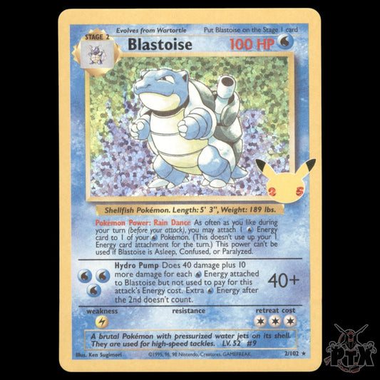 Blastoise #2/102 Celebrations NM/Near Mint Pokemon 2021