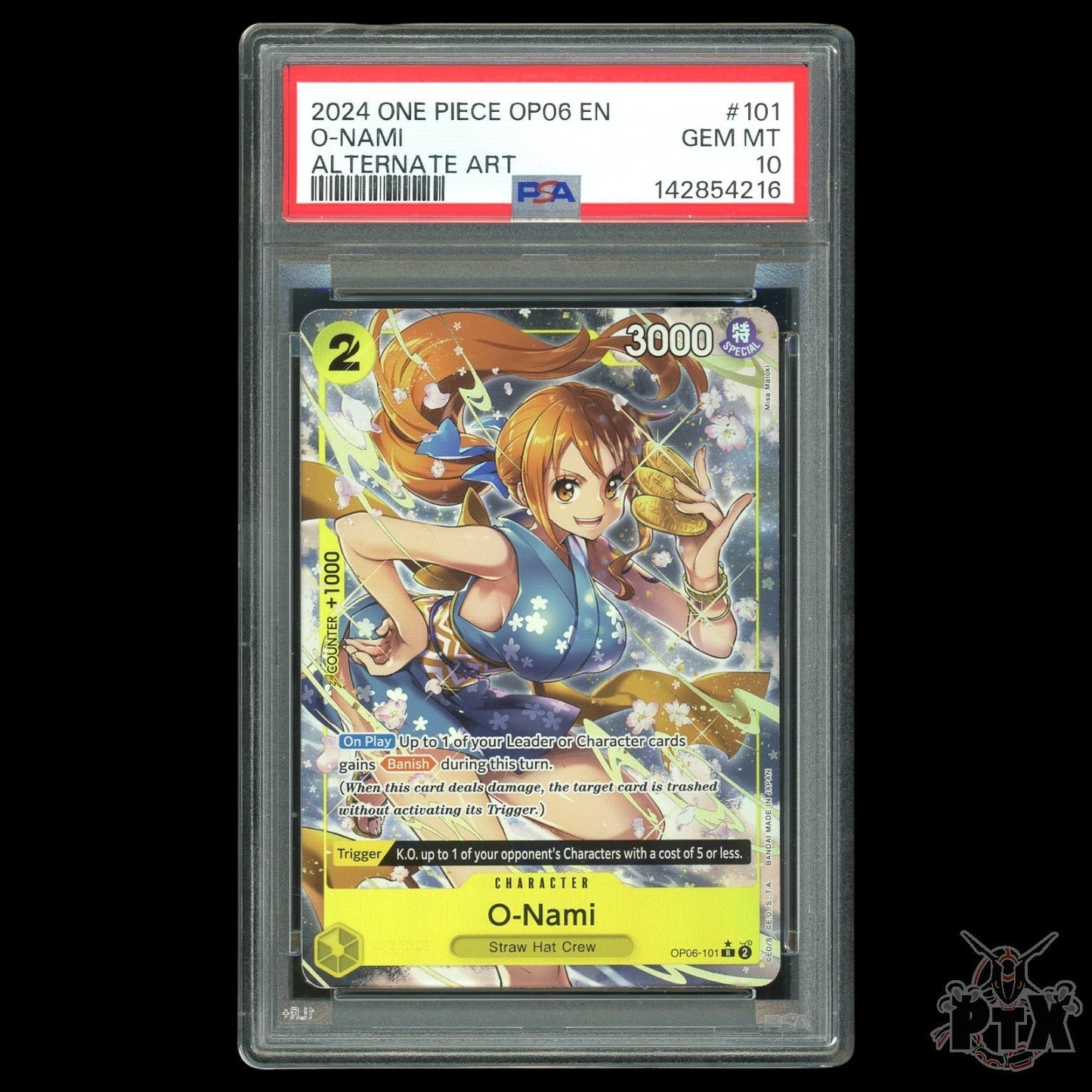 O-Nami OP06-101 PSA 10 Wings of the Captain One Piece