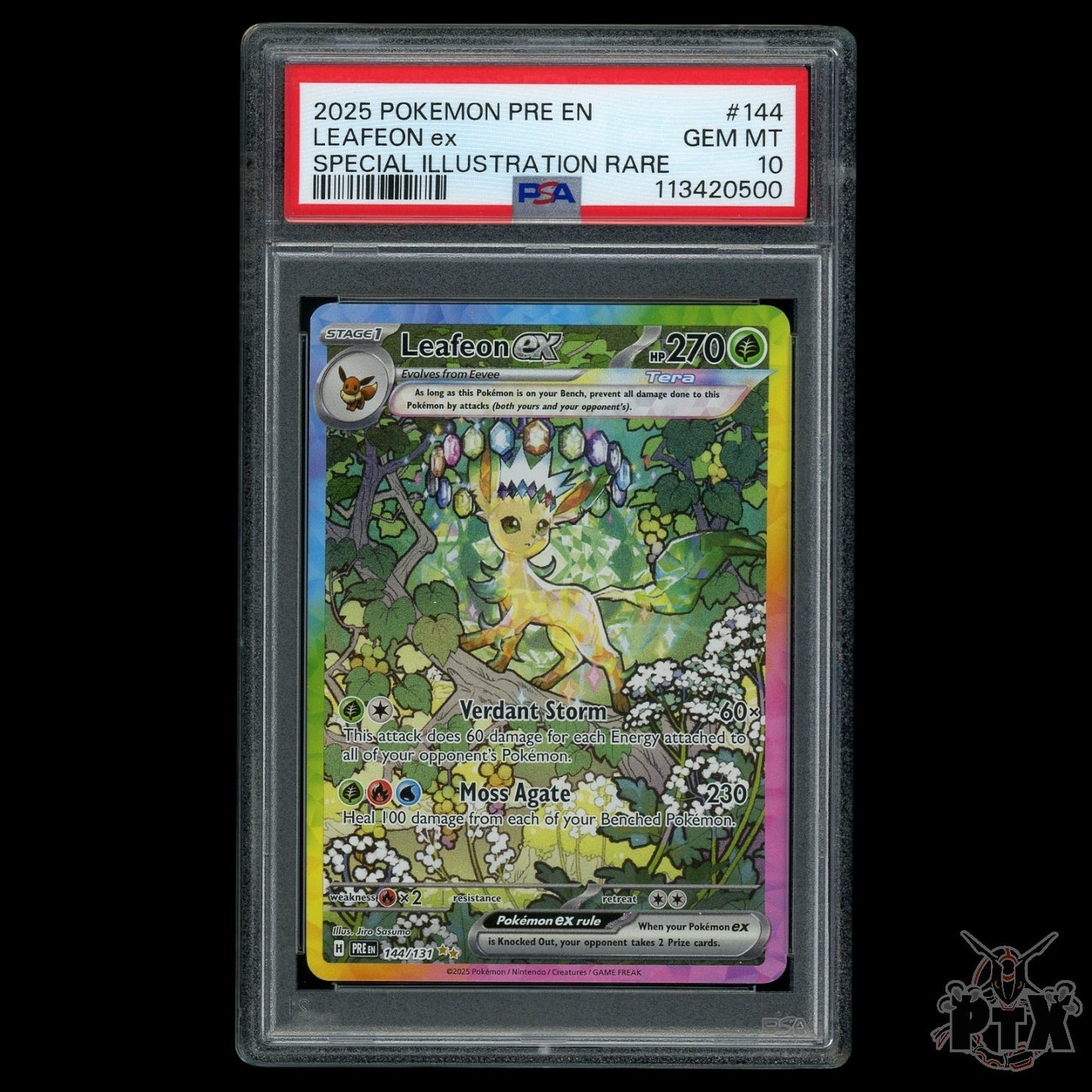 Leafeon ex #144/131 PSA 10 Prismatic Evolutions Pokemon 2025