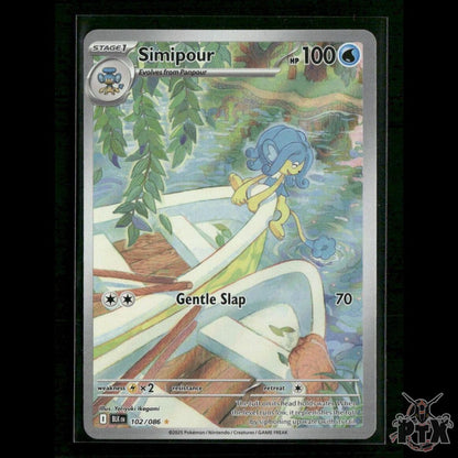 Simipour 102/086 SV: Black Bolt NM Pokemon