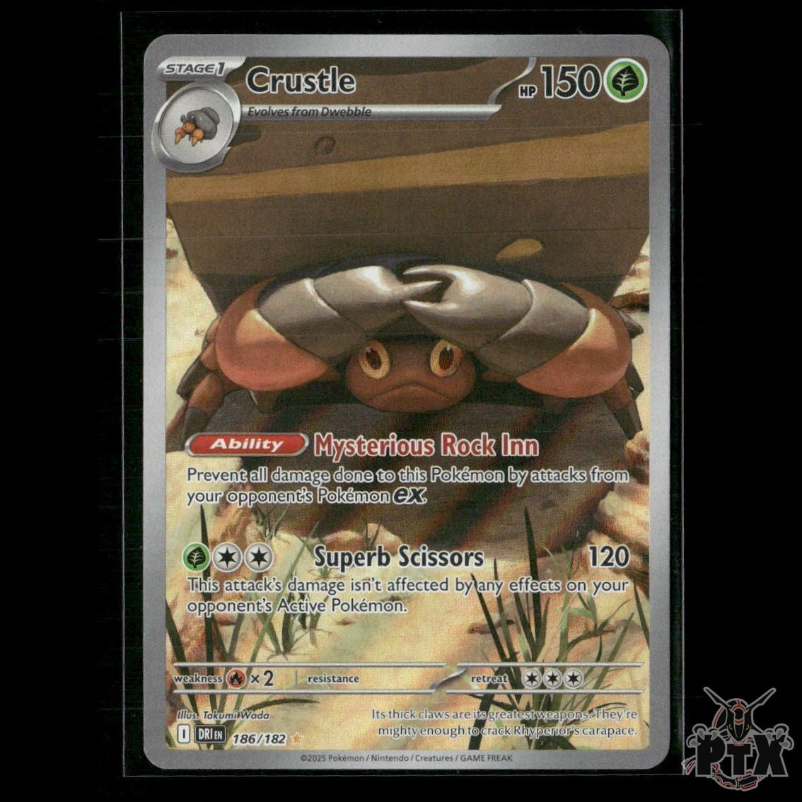 Crustle 186/182 SV10: Destined Rivals NM Pokemon
