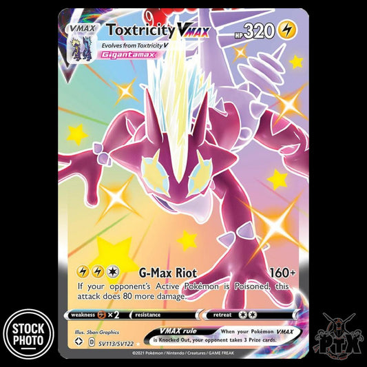 Toxtricity VMAX #SV113/SV122 Shining Fates NM/Near Mint Pokemon 2021