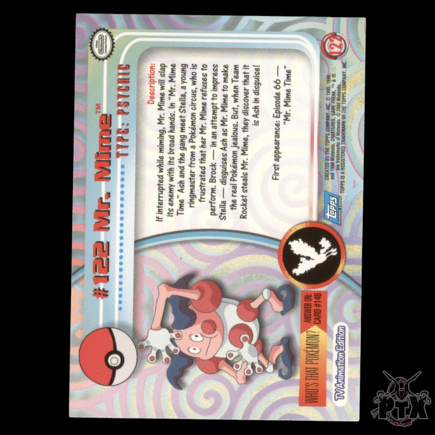 Topps Mr. Mime #122 Foil Series 3 Pokemon 2000