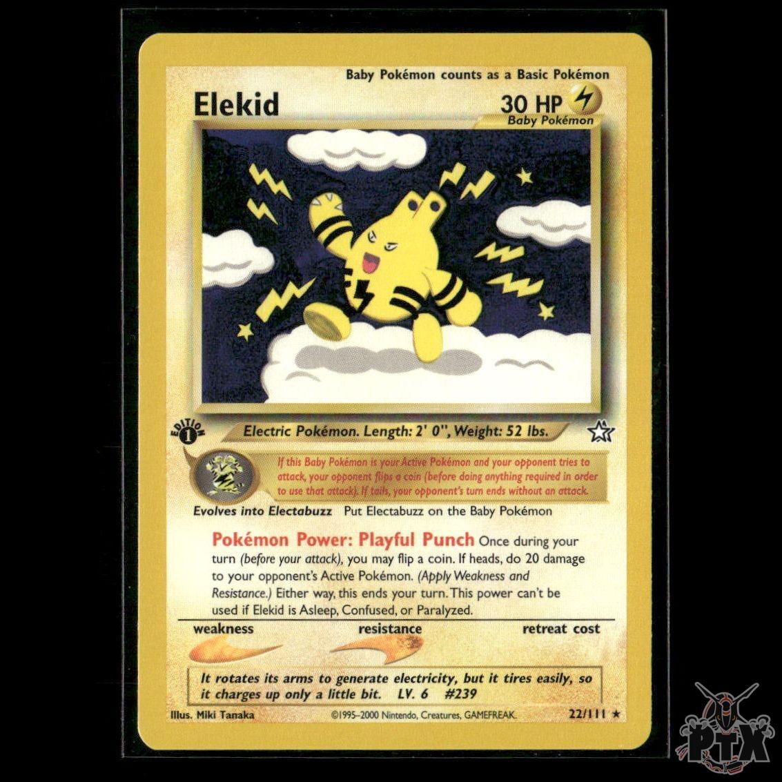 Elekid 22/111 1st Edition Neo Genesis NM Pokemon