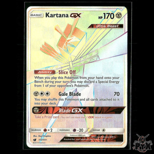 Kartana GX (Secret) 117/111 SM - Crimson Invasion LP Pokemon