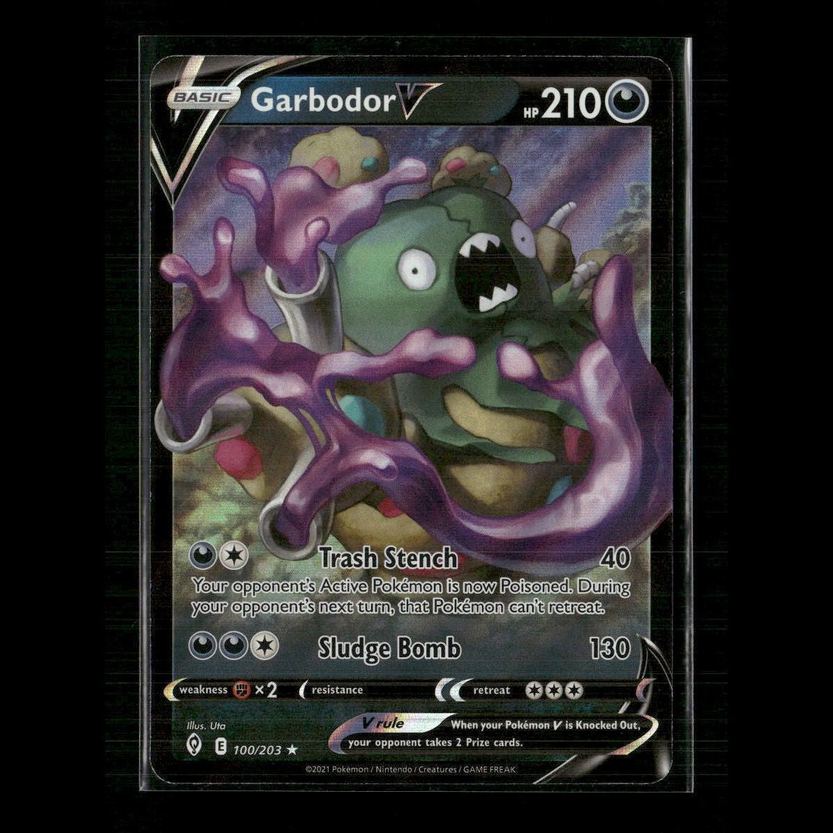 Garbodor V 100/203 SWSH07: Evolving Skies NM Pokemon