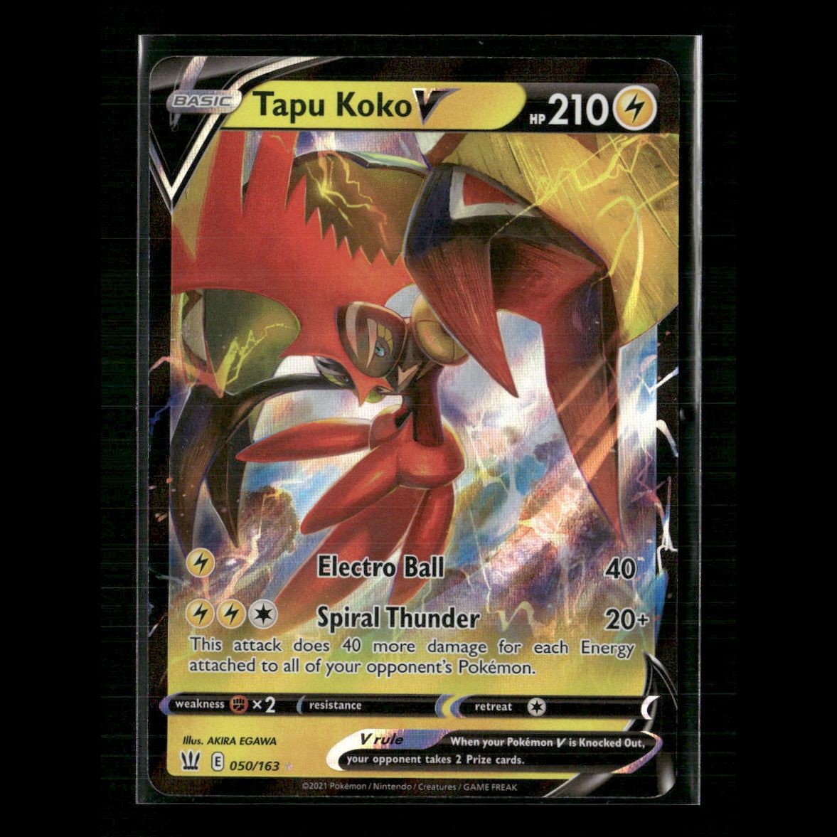 Tapu Koko V 050/163 SWSH05: Battle Styles NM Pokemon