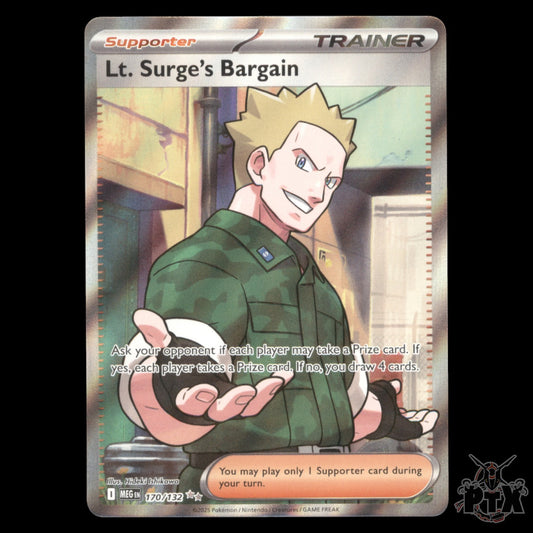 Lt. Surge's Bargain #170/132 Mega Evolution NM/Near Mint Pokemon 2025