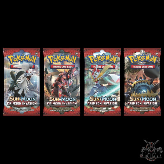 Crimson Invasion Booster Pack Art Set X4 Pack Pokemon 2017
