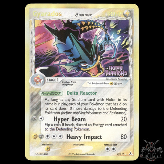 Gyarados Reverse Holo #8/110 EX Holon Phantoms NM/Near Mint Pokemon 2006