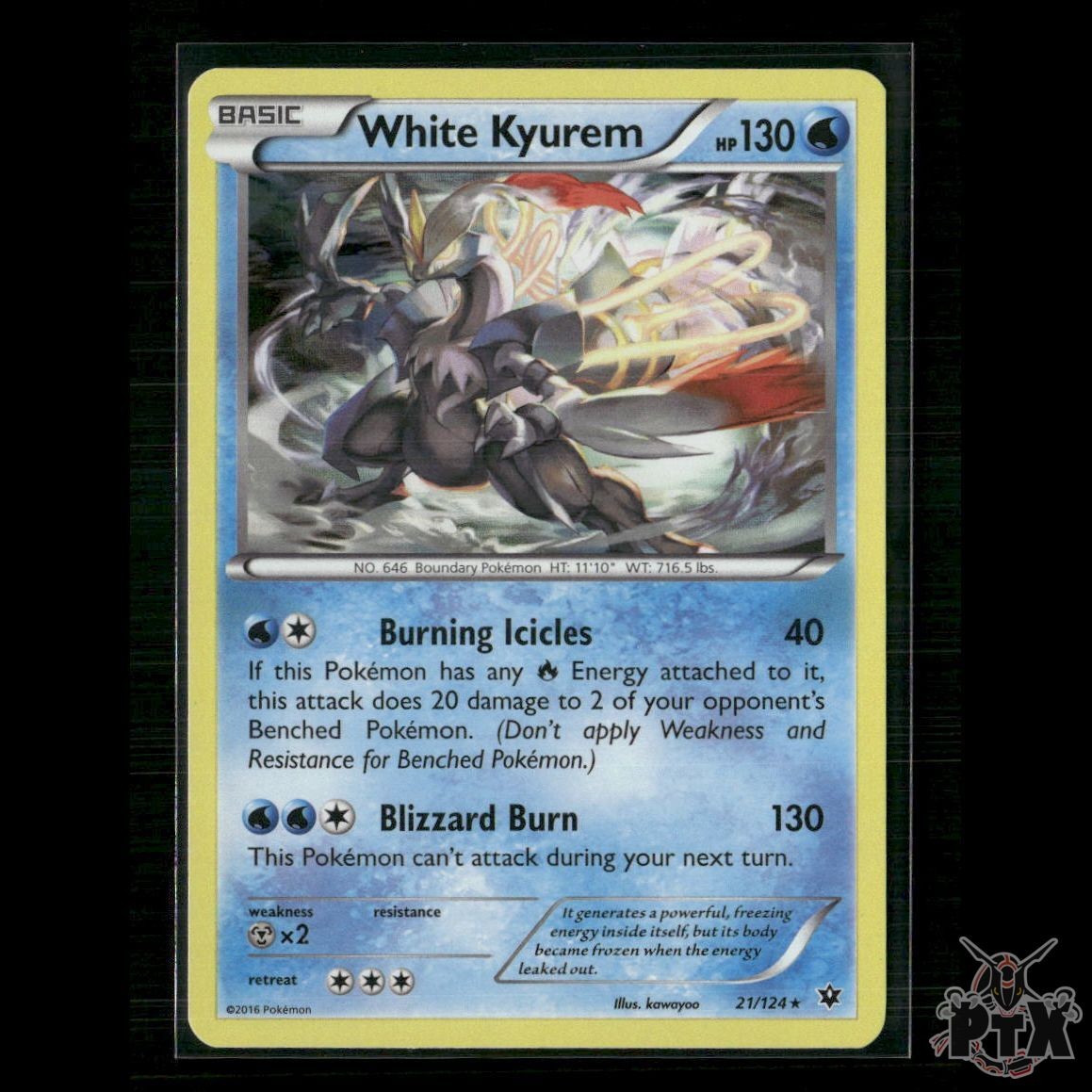 White Kyurem 21/124 XY - Fates Collide LP Pokemon