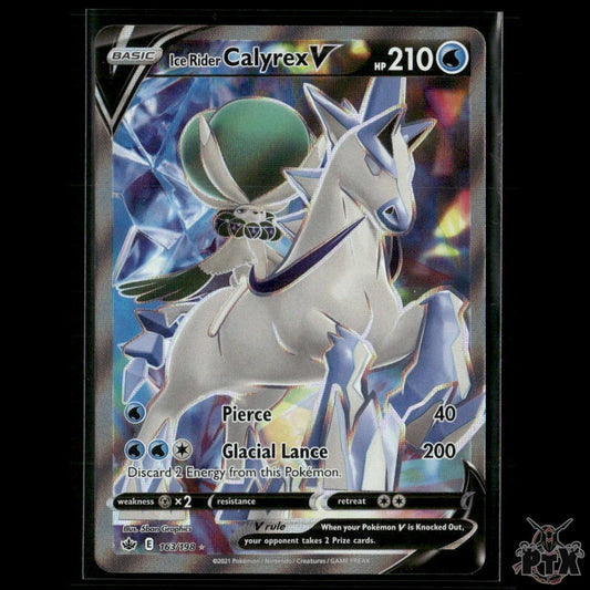 Ice Rider Calyrex V (Full Art) 163/198 SWSH06: Chilling Reign NM Pokemon 2021
