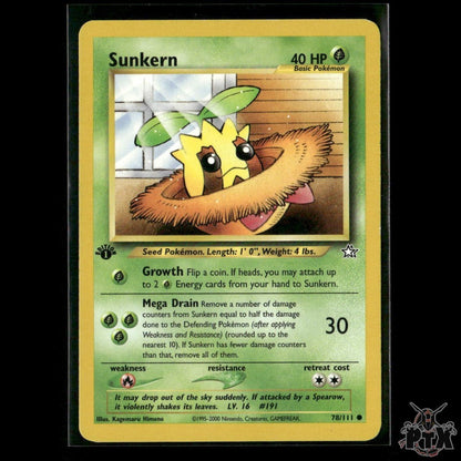 Sunkern 78/111 1st Edition Neo Genesis LP Pokemon