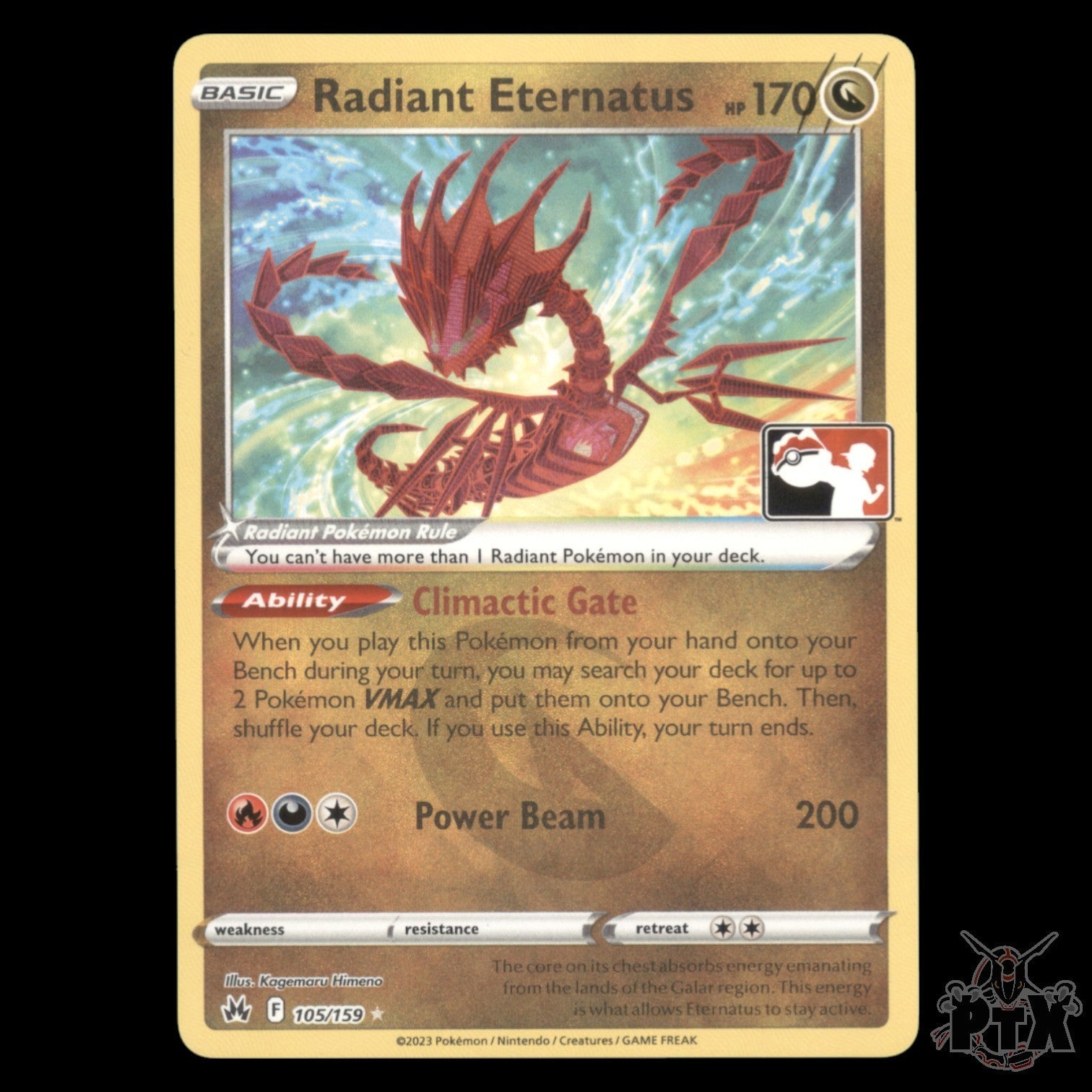 Radiant Eternatus #105/159 Prize Pack Series Three NM/Near Mint Pokemon 2023
