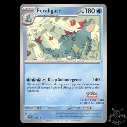 Feraligatr #213 Illustration Contest Promo NM/Near Mint Pokemon 2025