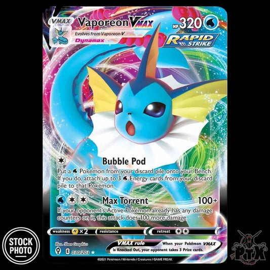 Vaporeon VMAX #030/203 Evolving Skies NM/Near Mint Pokemon 2021
