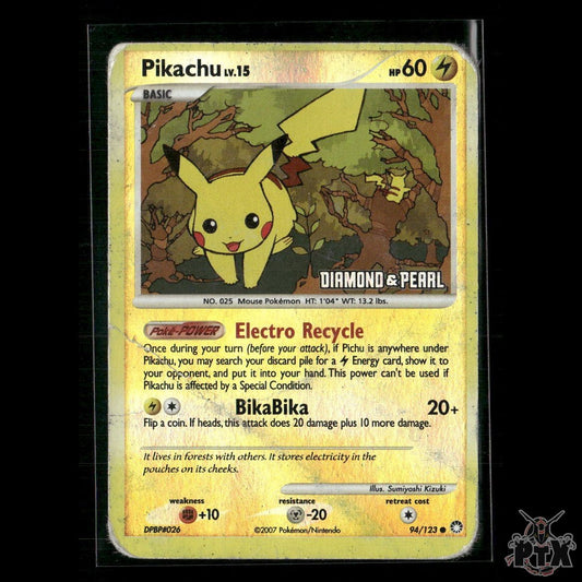 Pikachu Reverse Holo 94/123 Mysterious Treasures HP Pokemon