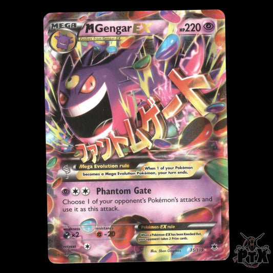 M Gengar EX #35/119 Phantom Forces MP/Moderatly Played Pokemon 2014