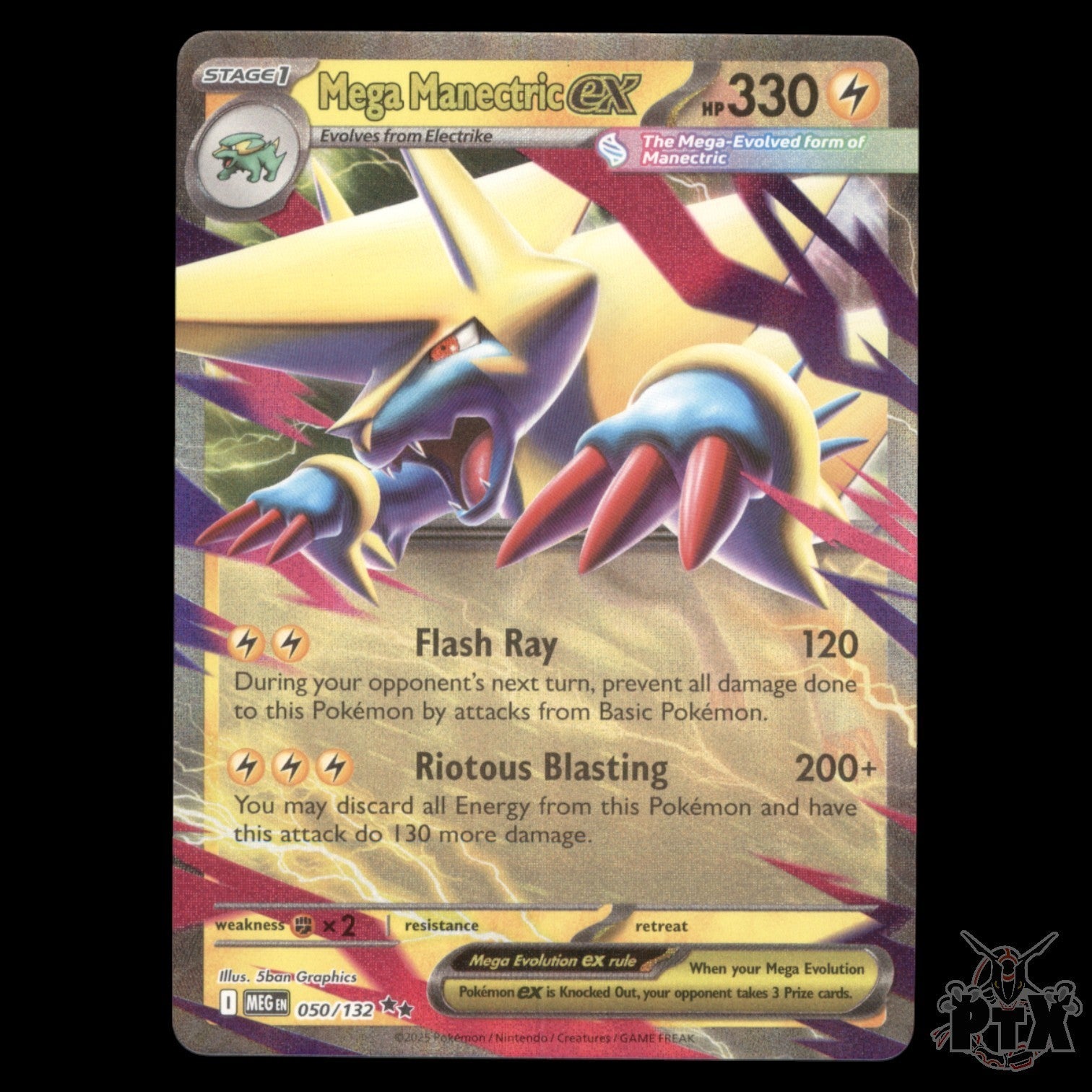 Mega Manectric ex #050/132 Mega Evolution NM/Near Mint Pokemon 2025