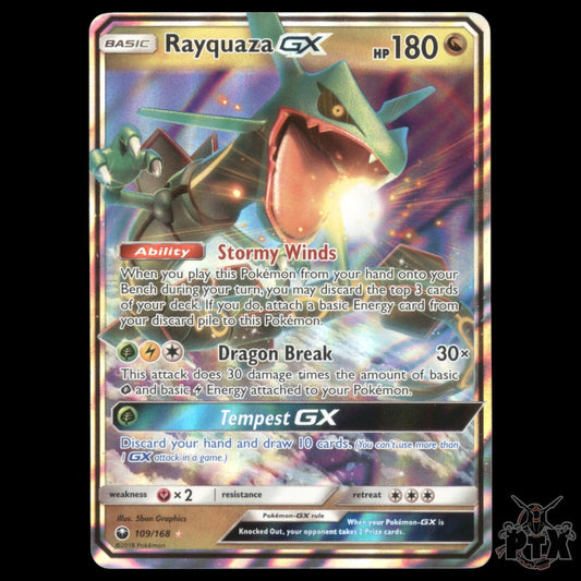 Rayquaza GX #109/168 Celestial Storm MP/Moderatly Played Pokemon 2018