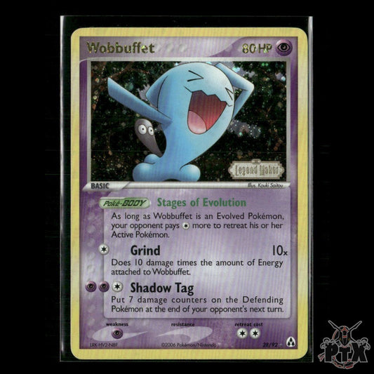 Wobbuffet Reverse Holo 28/92 EX Legend Maker NM Pokemon