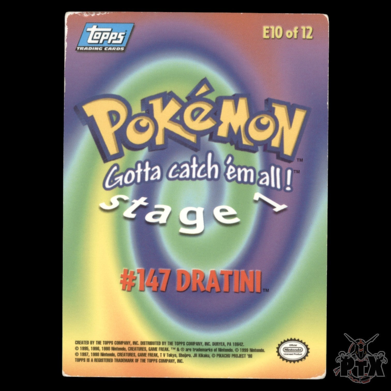 Topps The First Movie Dratini E10/E12 MP/Moderatly Played Pokemon 2000