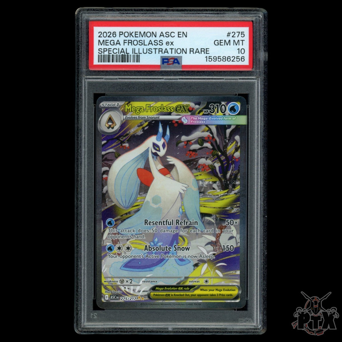 Mega Froslass ex 275/217 PSA 10 Ascended Heroes Pokemon 2026