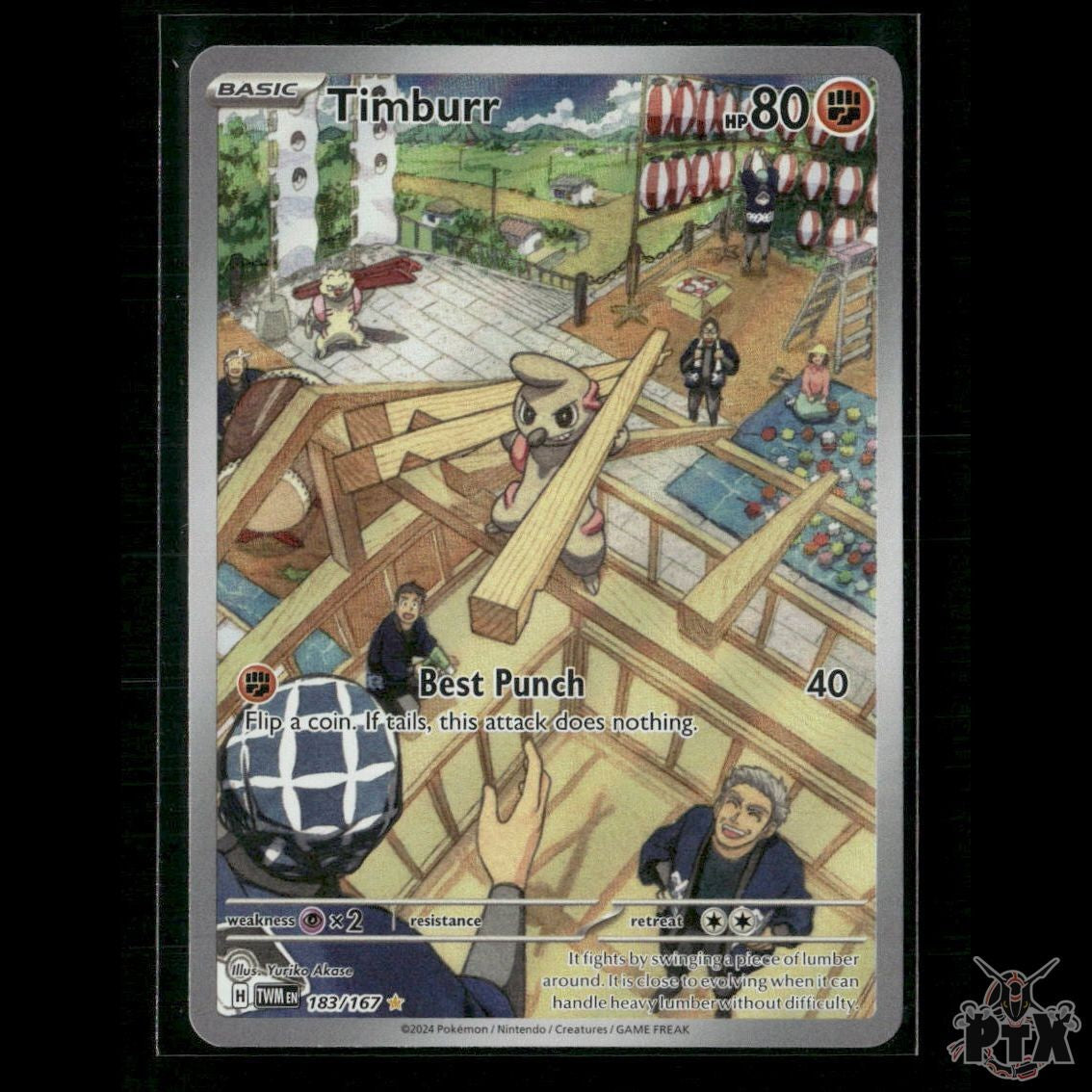 Timburr 183/167 SV06: Twilight Masquerade NM Pokemon