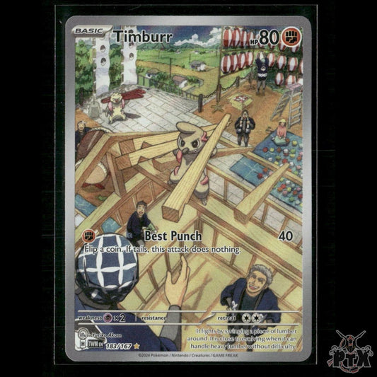 Timburr 183/167 SV06: Twilight Masquerade NM Pokemon