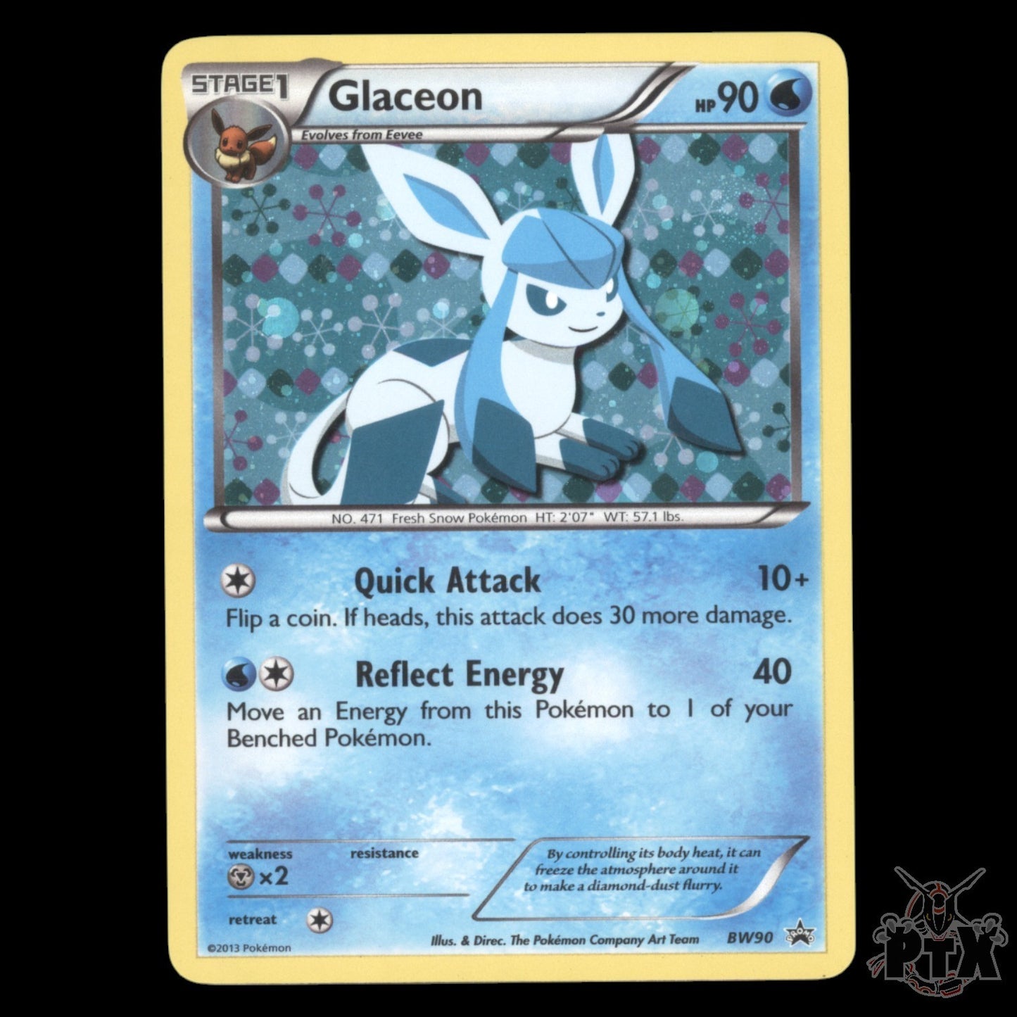 Glaceon Holo #BW90 Black & White Promo LP/MP Pokemon 2013