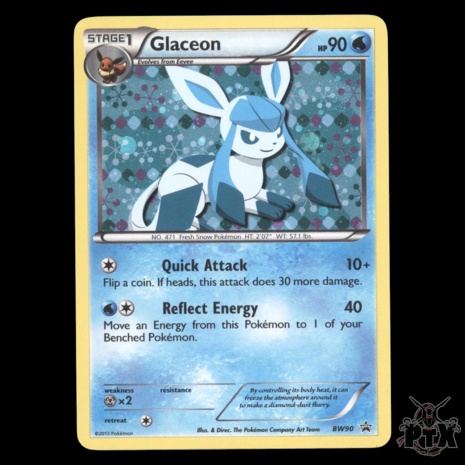 Glaceon Holo #BW90 Black & White Promo LP/MP Pokemon 2013