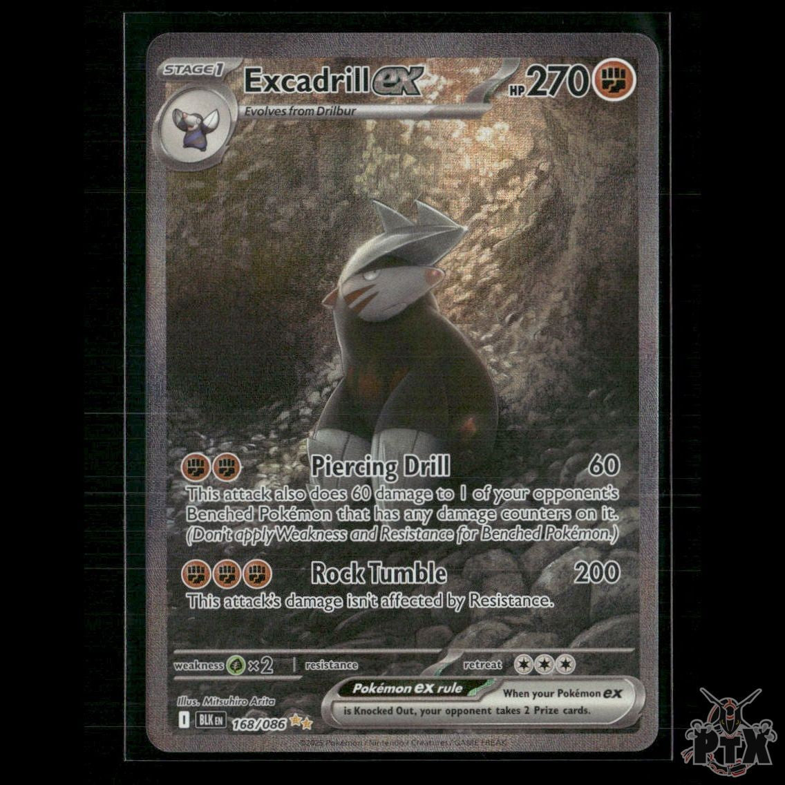 Excadrill ex 168/086 SV: Black Bolt NM Pokemon