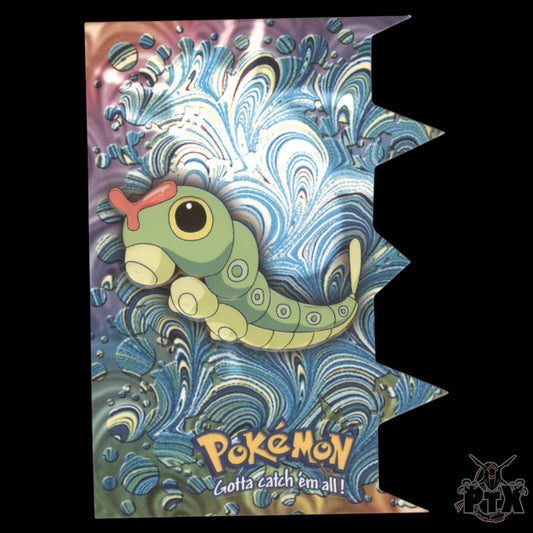 Topps Series 1 Caterpie #10 EV1 of 12 Die Cut LP/Lightly Played Pokemon 2000