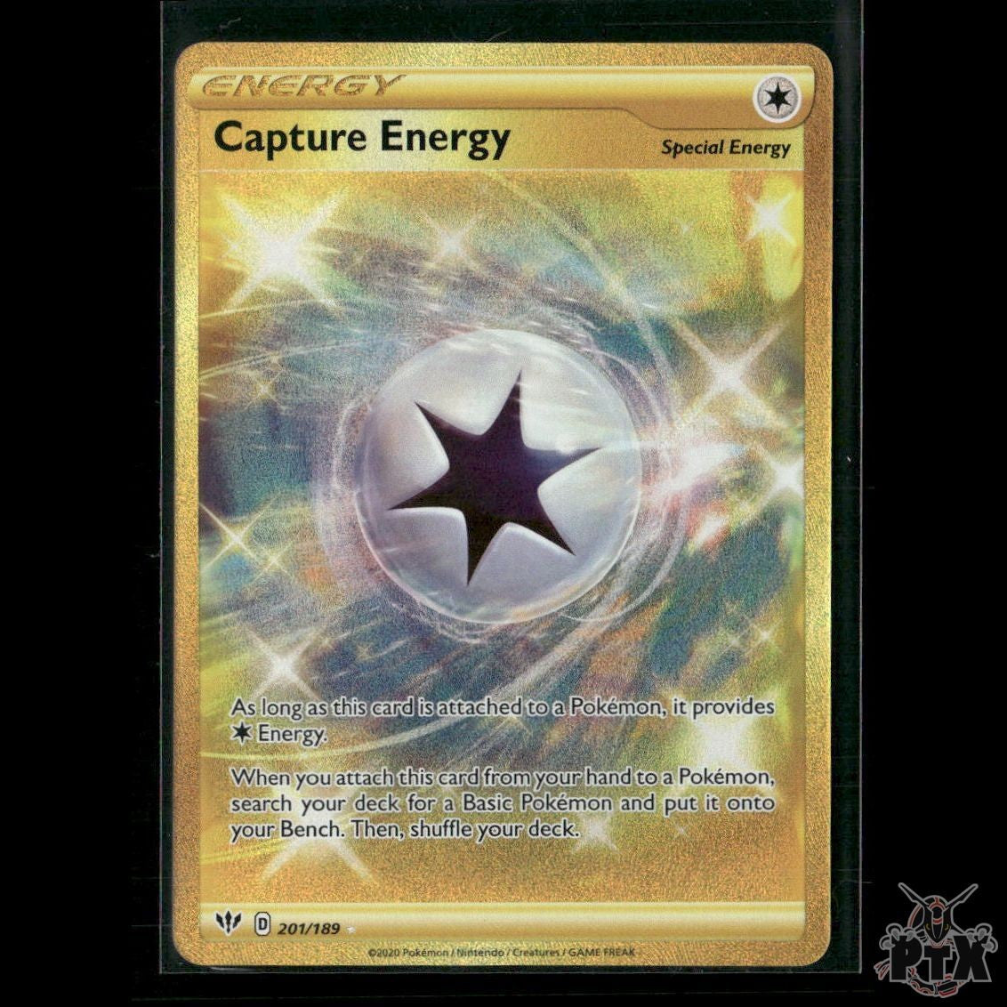 Capture Energy (Secret) 201/189 SWSH03: Darkness Ablaze NM Pokemon 2020