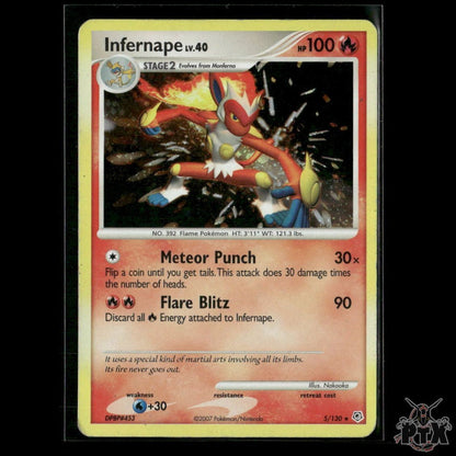 Infernape Holo 5/130 Diamond and Pearl MP Pokemon