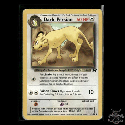 Dark Persian 42/82 Team Rocket HP Pokemon