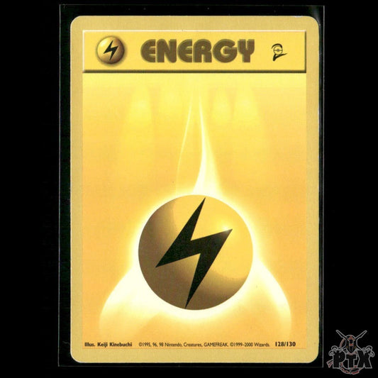 Lightning Energy 128/130 Base Set 2 HP Pokemon