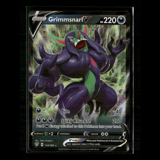 Grimmsnarl V 114/189 SWSH03: Darkness Ablaze NM Pokemon