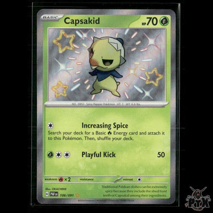 Capsakid 106/091 SV: Paldean Fates NM Pokemon