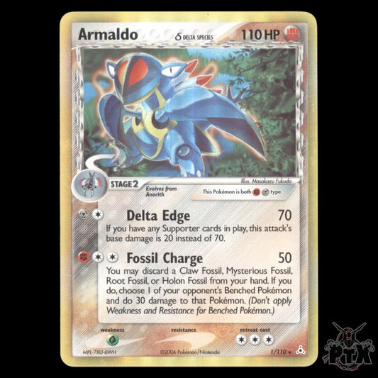 Armaldo Holo #1/110 EX Holon Phantoms NM/LP Pokemon 2006