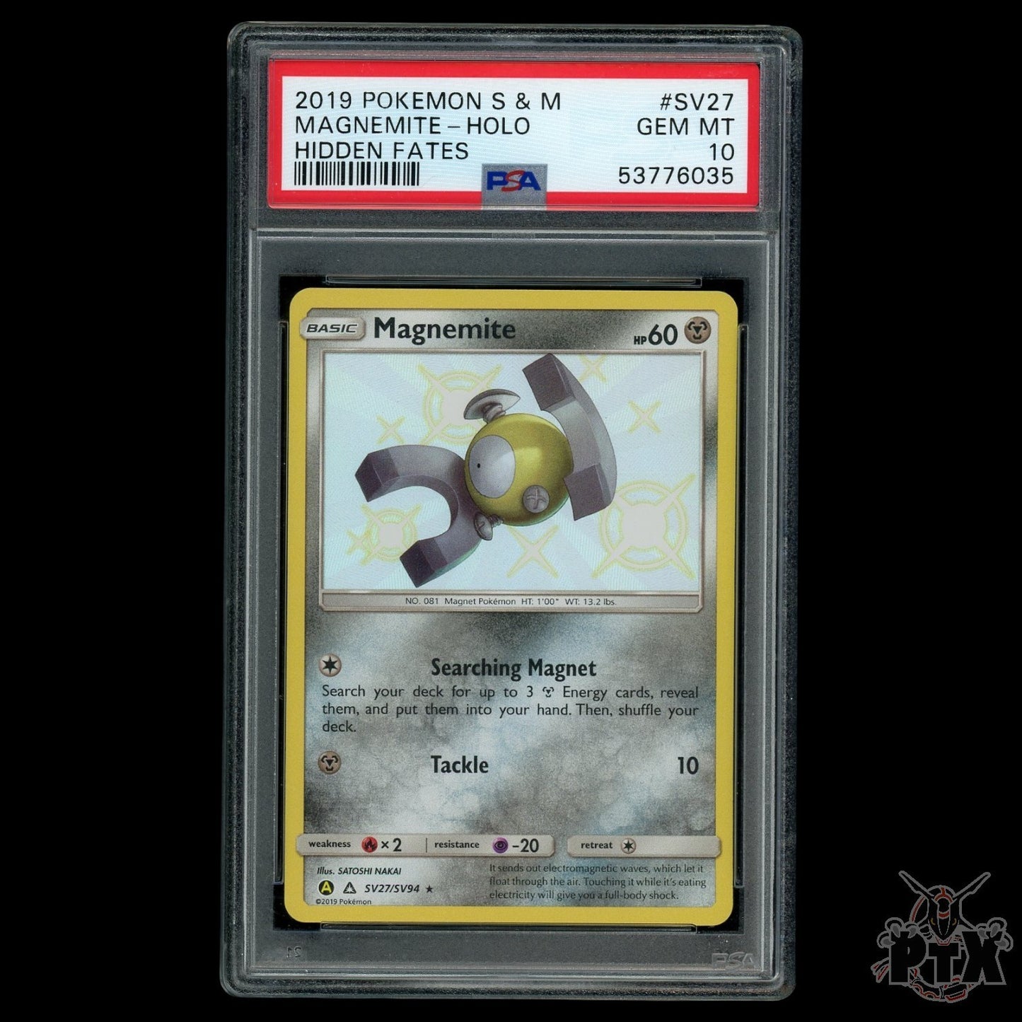 Magnemite #SV27/SV94 PSA 10 Hidden Fates Pokemon 2019