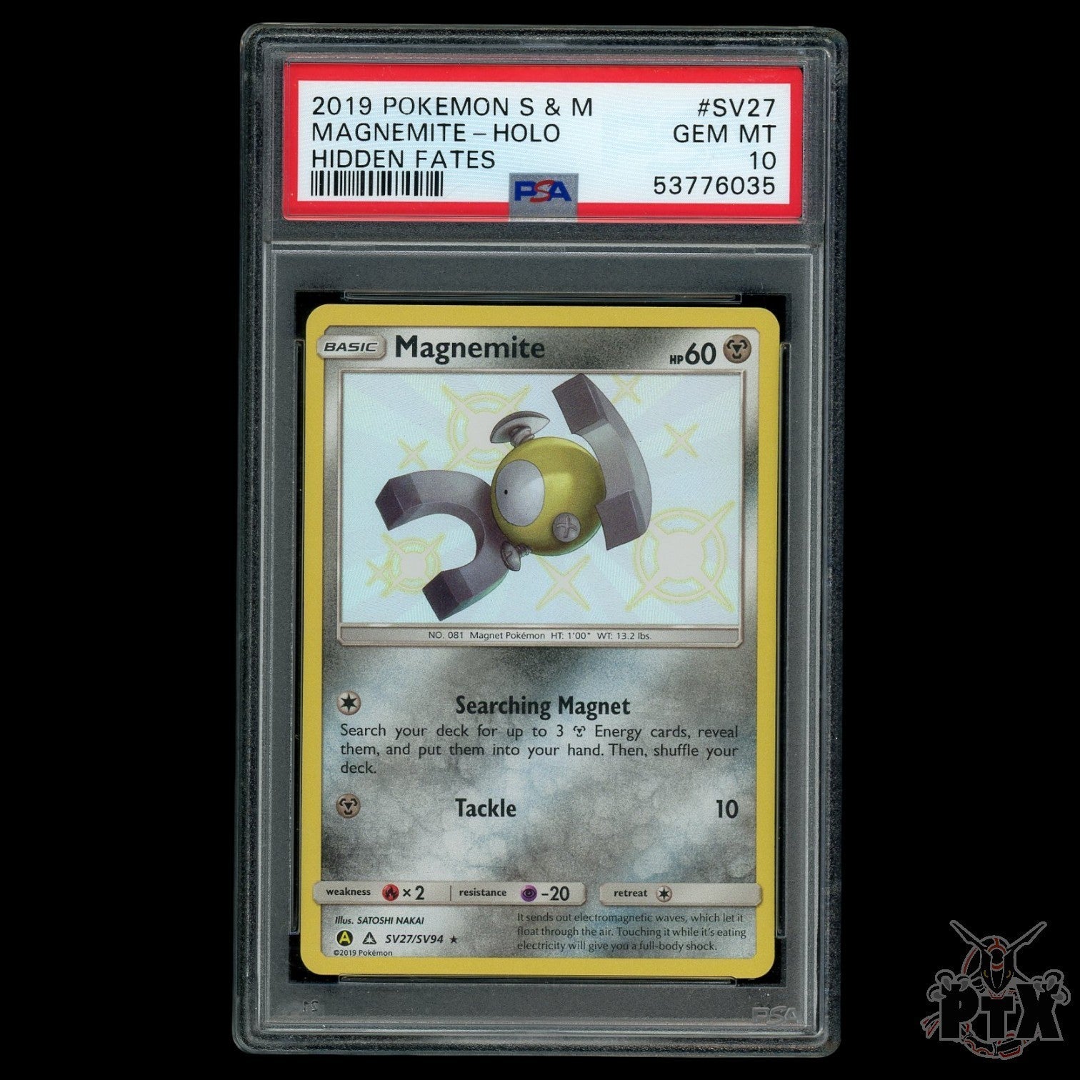 Magnemite #SV27/SV94 PSA 10 Hidden Fates Pokemon 2019