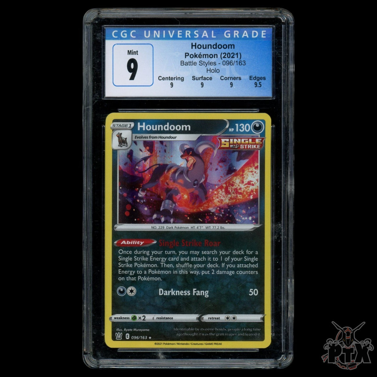 Houndoom 096/163 CGC 9 Battle Styles Pokemon 2021
