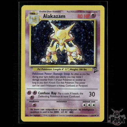 Alakazam Holo 1/130 Base Set 2 NM/LP Pokemon
