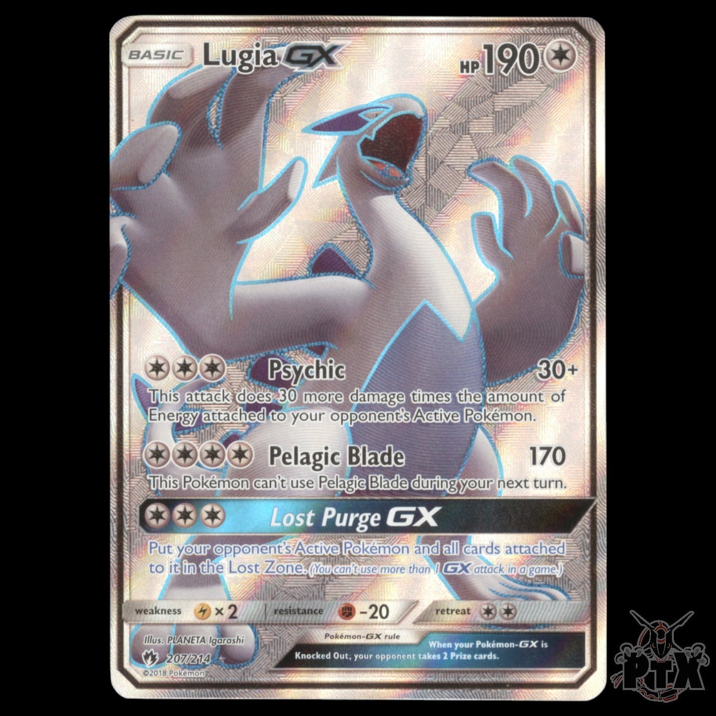 Lugia GX #207/214 Lost Thunder NM/Near Mint Pokemon 2018