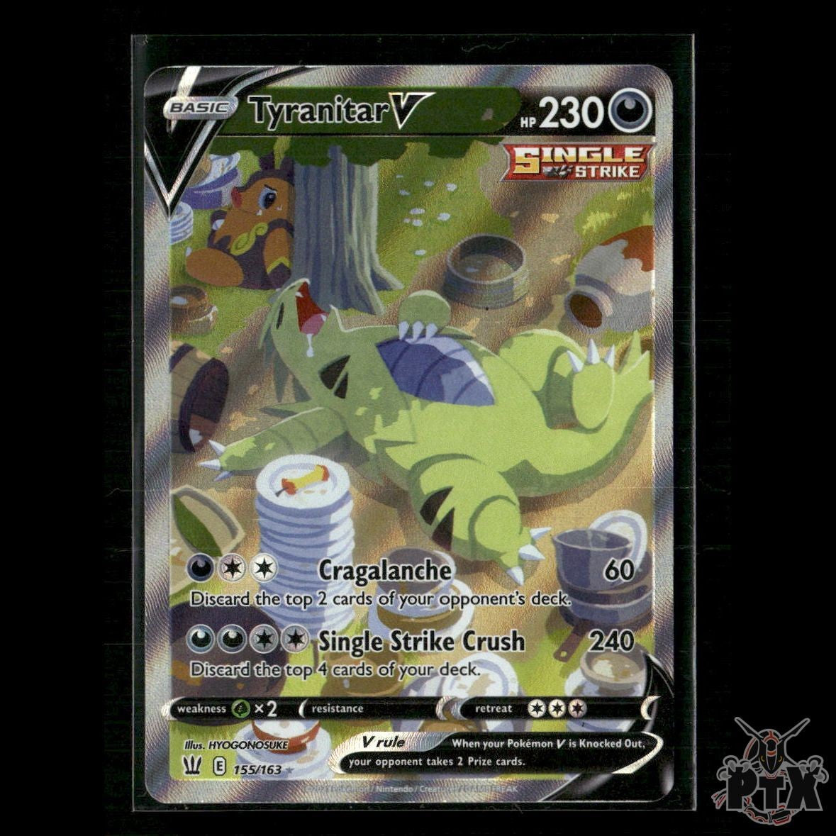 Tyranitar V (Alternate Full Art) 155/163 SWSH05: Battle Styles NM Pokemon