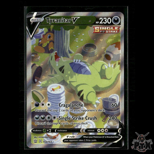 Tyranitar V (Alternate Full Art) 155/163 SWSH05: Battle Styles NM Pokemon